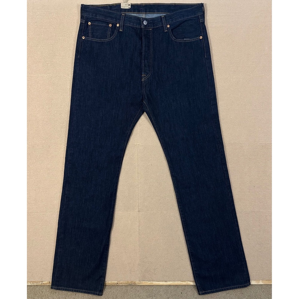 Levis 501 Jeans NWT Mens 38x36 Original Fit Straight Leg Dark Wash Indigo Denim